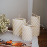 Set 3 of Pillar Curl | Home decor | Gift | Candle | Handmade soy candle | Natural | Home