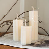 Pillar Candle set for 3 Fragrances added | S-M-L | Home decor | Gift | Candle | Handmade soy candle | Natural | Home