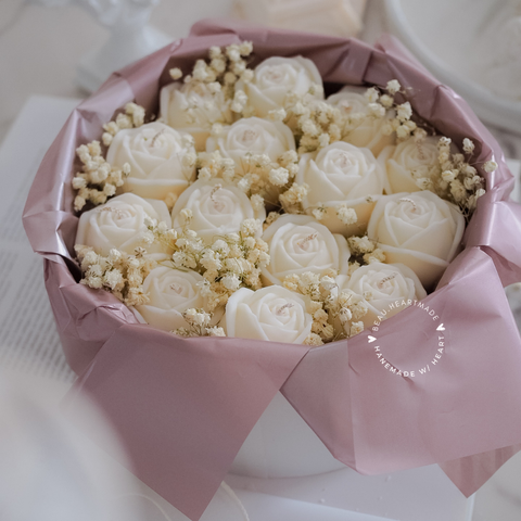 Rose Box set | Home decor | Gift | Candle | Handmade soy candle | Natural | Home