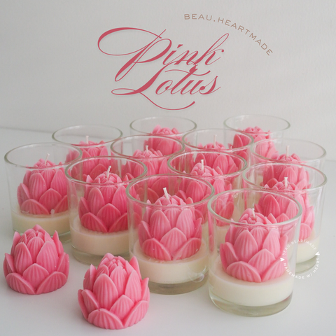 Pink Lotus | Home decor | Gift | Candle | Handmade soy candle | Natural | Home