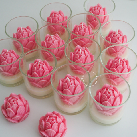 Pink Lotus | Home decor | Gift | Candle | Handmade soy candle | Natural | Home