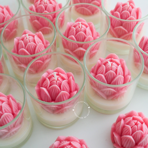 Pink Lotus | Home decor | Gift | Candle | Handmade soy candle | Natural | Home