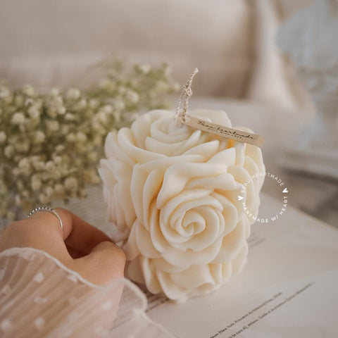 Set 3 of rose candle | Rose Candle | Home decor | Gift | Candle | Handmade soy candle | Natural | Home