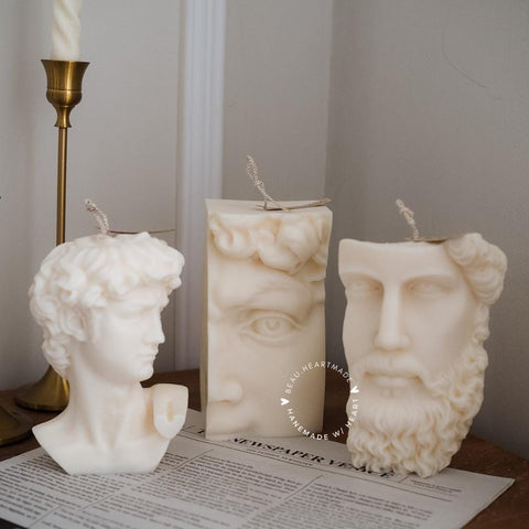 Half Face Devid candle | Home decor | Gift | Candle | Handmade soy candle | Natural | Home