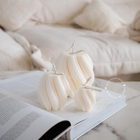 Set of 3 Curl Classic | Home decor | Gift | Candle | Handmade soy candle | Natural | Home