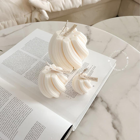 Set of 3 Curl Classic | Home decor | Gift | Candle | Handmade soy candle | Natural | Home