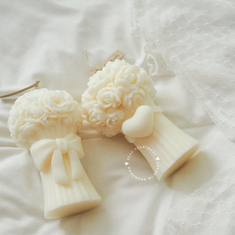 Set 2 of Bouquet | Flower candle | Home decor | Gift | Candle | Handmade soy candle | Natural | Home