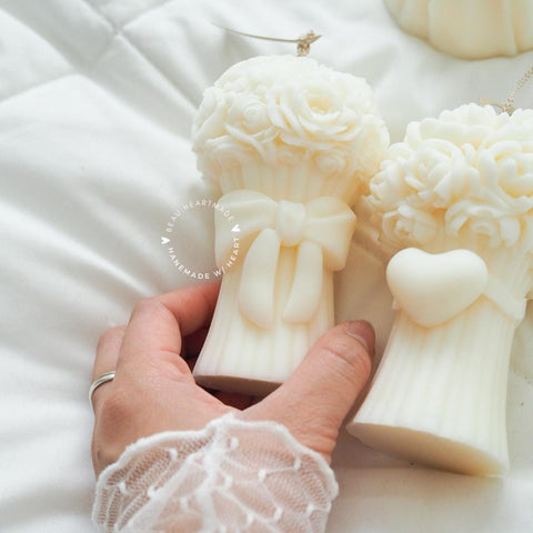 Set 2 of Bouquet | Flower candle | Home decor | Gift | Candle | Handmade soy candle | Natural | Home
