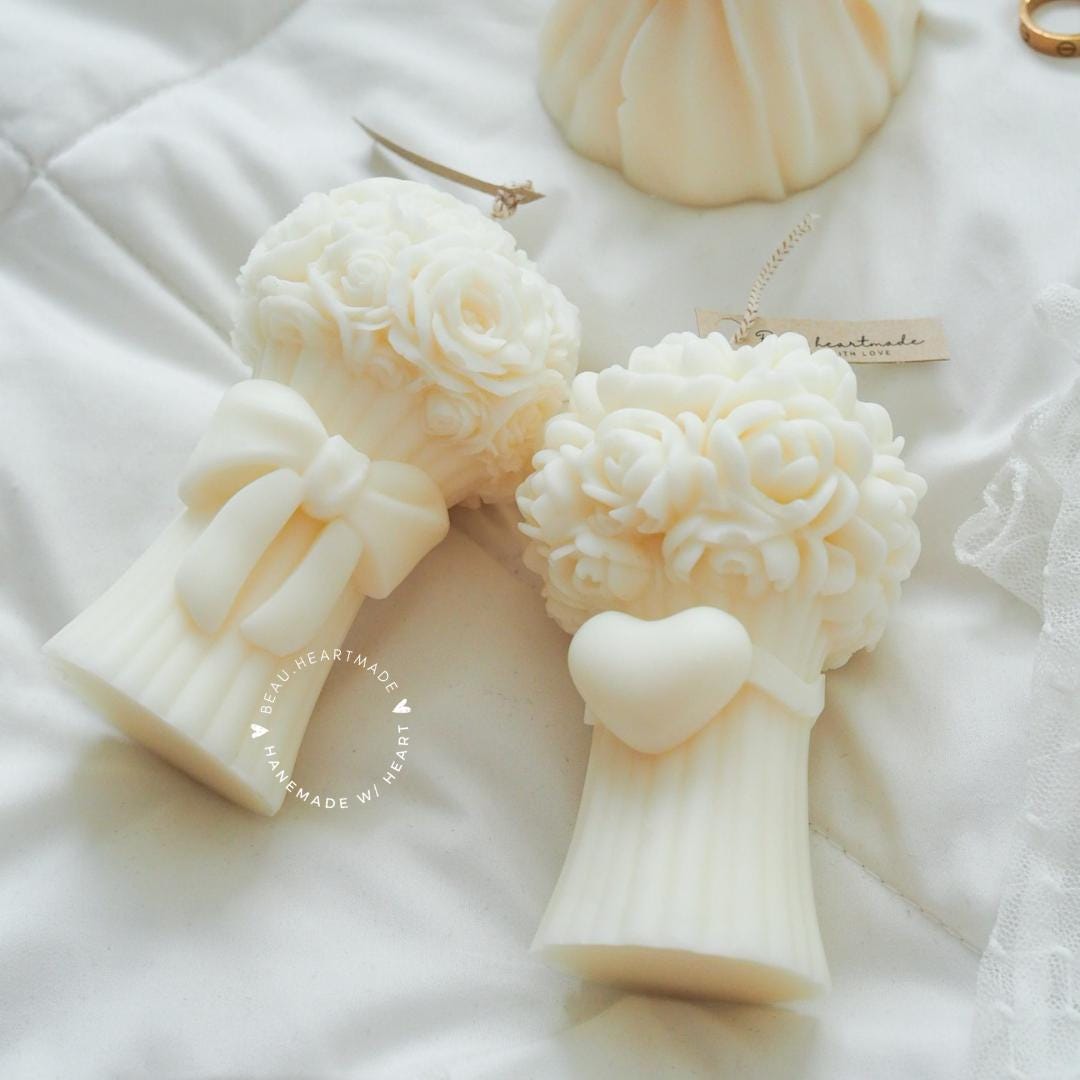 Set 2 of Bouquet | Flower candle | Home decor | Gift | Candle | Handmade soy candle | Natural | Home