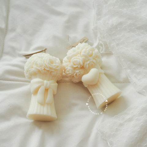 Set 2 of Bouquet | Flower candle | Home decor | Gift | Candle | Handmade soy candle | Natural | Home