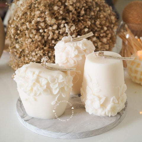 Set 3 of Floral  | Home decor | Gift | Candle | Handmade soy candle | Natural | Home