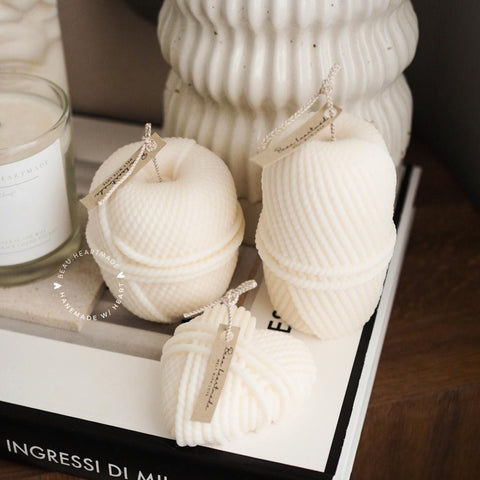 Set 3 of The Yarn Ball | Candle | Home decor | Gift | Candle | Handmade soy candle | Natural | Home
