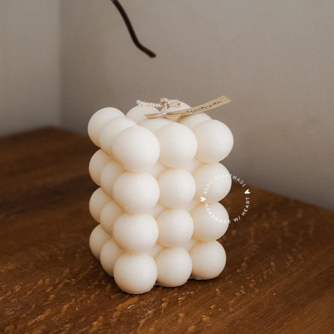 Square Cotton Bubble | Candle | Home decor | Gift | Candle | Handmade soy candle | Natural | Home