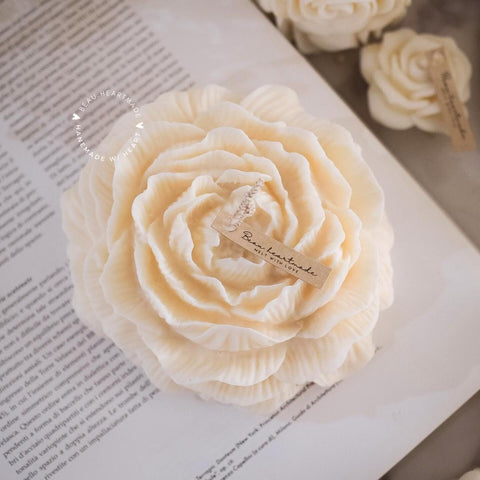 Jumbo white Peony candle | Peony Candle | Home decor | Gift | Candle | Handmade soy candle | Natural | Home