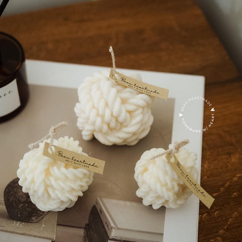 Set 3 of cozy Rope | Tie rope Candle | Home decor | Gift | Candle | Handmade soy candle | Natural | Home