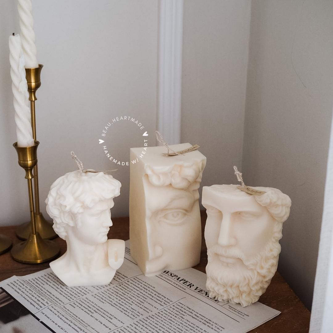 Half Face Devid candle | Home decor | Gift | Candle | Handmade soy candle | Natural | Home
