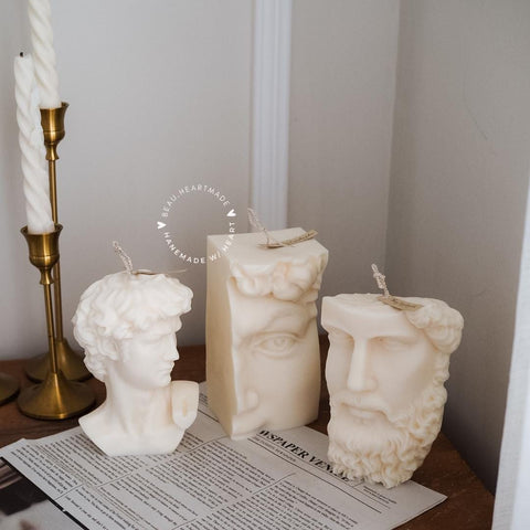 Half Face Devid candle | Home decor | Gift | Candle | Handmade soy candle | Natural | Home
