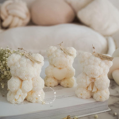 Set 3 of Teddy Love | Home decor | Gift | Candle | Handmade soy candle | Natural | Home