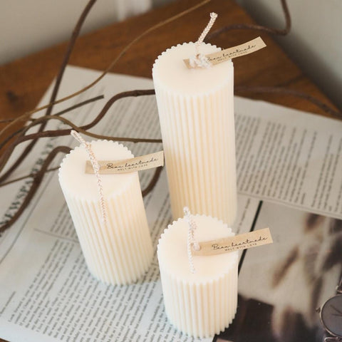 Pillar Candle set for 3 Fragrances added | S-M-L | Home decor | Gift | Candle | Handmade soy candle | Natural | Home
