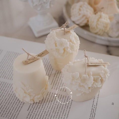 Set 3 of Floral  | Home decor | Gift | Candle | Handmade soy candle | Natural | Home