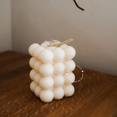 Square Cotton Bubble | Candle | Home decor | Gift | Candle | Handmade soy candle | Natural | Home