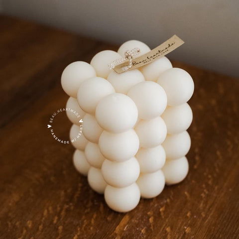 Square Cotton Bubble | Candle | Home decor | Gift | Candle | Handmade soy candle | Natural | Home