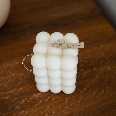 Square Cotton Bubble | Candle | Home decor | Gift | Candle | Handmade soy candle | Natural | Home